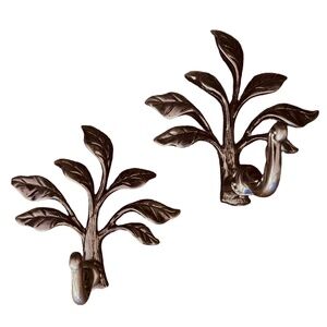 AUGUSTINE Pewter Robe Hook (pair of 2)  Silver/Bronze-Tone  Bathroom